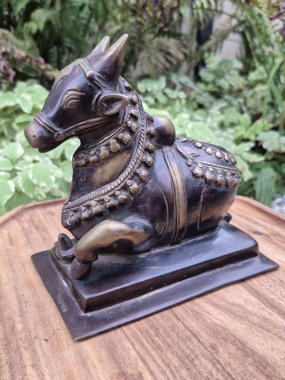 Vintage Brass Nandi Bull Statue 3lbs Home Decor